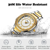 Dropshipping Neue 2019 Heißer Verkauf Handgelenk Uhren Für Frauen Edelstahl Gold Weiblichen Uhr Diamant Armbanduhr Patek Handgelenk Uhr - app80