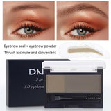 Dual Colors Makeup Eyebrow Powder Seal Waterproof Eyebrow Stamp Long lasting Eyebrow Shadow Set 3 Natural Shapes Brow Stamper