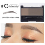 Dual Colors Makeup Eyebrow Powder Seal Waterproof Eyebrow Stamp Long lasting Eyebrow Shadow Set 3 Natural Shapes Brow Stamper
