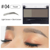 Dual Colors Makeup Eyebrow Powder Seal Waterproof Eyebrow Stamp Long lasting Eyebrow Shadow Set 3 Natural Shapes Brow Stamper