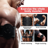 dasda  EMS trainer Muscle Stimulator Trainer Smart Fitness Abdominal Training ABS Stimulator Body Slimming Belt Unisex Stickers