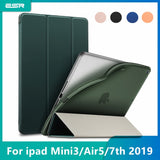 ESR Case for iPad mini 5 Air 3 2019 Air3 Ultra Slim Leather Smart Rubber Soft TPU Back Magnet Cover for iPad 7 7th Gen 10.2 Blue