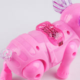 Electric Walking Singing Musical Light Pig Toy with Leash Interactive Kids Toy Electronics Robot Gift Children Birthday Present