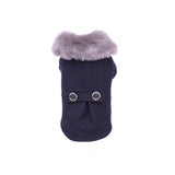 Elegant Small Dog Coat Winter Puppy Dog Clothes with Fur Collar Soft Warm Puppy Jacket Chihuahua Yorkie Clothing S,M,L,XL,XXL