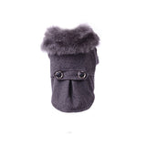 Elegant Small Dog Coat Winter Puppy Dog Clothes with Fur Collar Soft Warm Puppy Jacket Chihuahua Yorkie Clothing S,M,L,XL,XXL