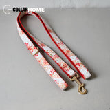Engraved bow collar leash set handmade soft dog collar Chihuahua training rope walk the dog cat pet straps christmas decoration