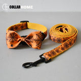 Engraved dog collar with bow tie for small medium dogs teddy Halloween pet accessories puppy necklace straps leash factory price
