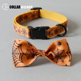 Engraved dog collar with bow tie for small medium dogs teddy Halloween pet accessories puppy necklace straps leash factory price