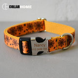 Engraved dog collar with bow tie for small medium dogs teddy Halloween pet accessories puppy necklace straps leash factory price