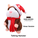 Enjoybay Talking Hamster Plush Toy Funny Electronic Stuffed Animals Hamster Bear Toy for Kids Play Hide Bear Toy Plush Toy