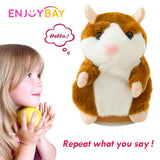 Enjoybay Talking Hamster Plush Toy Funny Electronic Stuffed Animals Hamster Bear Toy for Kids Play Hide Bear Toy Plush Toy
