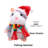 Enjoybay Talking Hamster Plush Toy Funny Electronic Stuffed Animals Hamster Bear Toy for Kids Play Hide Bear Toy Plush Toy