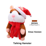 Enjoybay Talking Hamster Plush Toy Funny Electronic Stuffed Animals Hamster Bear Toy for Kids Play Hide Bear Toy Plush Toy