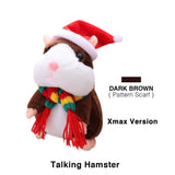 Enjoybay Talking Hamster Plush Toy Funny Electronic Stuffed Animals Hamster Bear Toy for Kids Play Hide Bear Toy Plush Toy