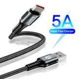 FLOVEME 5A USB Type C Cable For Huawei P30 P20 Pro Mate 30 Lite USBC Fast Quick Charging Charger USB-C Type-C Cable For Samsung