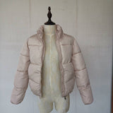 FORERUN Fashion Bubble Coat Solid Standard Collar Oversized Short Jacket Winter Autumn Female Puffer Jacket Parkas Mujer 2019
