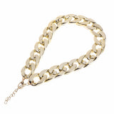 Fashion Pet Dog Necklace Collars Thick Gold Chain Plated Plastic Identified Safety Collar Puppy Dogs Supplies 36cm/45cm C42