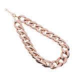 Fashion Pet Dog Necklace Collars Thick Gold Chain Plated Plastic Identified Safety Collar Puppy Dogs Supplies 36cm/45cm C42