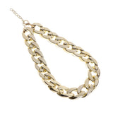 Fashion Pet Dog Necklace Collars Thick Gold Chain Plated Plastic Identified Safety Collar Puppy Dogs Supplies 36cm/45cm C42