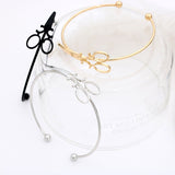 Fashion Scissors Bracelets For Women Men Simple Gold Silver Black Shears Opening Bangles Charm Scissors Hair Stylist Jewelry