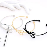 Fashion Scissors Bracelets For Women Men Simple Gold Silver Black Shears Opening Bangles Charm Scissors Hair Stylist Jewelry