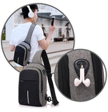 hello word  FengDong small usb charge one shoulder bag men messenger bags male waterproof sling chest bag 2019 new bagpack cross body bags