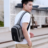 hello word  FengDong small usb charge one shoulder bag men messenger bags male waterproof sling chest bag 2019 new bagpack cross body bags