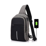 hello word  FengDong small usb charge one shoulder bag men messenger bags male waterproof sling chest bag 2019 new bagpack cross body bags