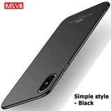 For iPhone X XS XR Case Cover MSVII Silm Case For Apple iphone XS Max Coque Ultra Thin PC Cover For iPhone XR Case For iPhonex - app80