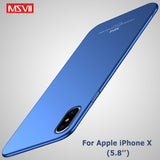 For iPhone X XS XR Case Cover MSVII Silm Case For Apple iphone XS Max Coque Ultra Thin PC Cover For iPhone XR Case For iPhonex - app80