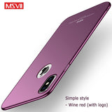 For iPhone X XS XR Case Cover MSVII Silm Case For Apple iphone XS Max Coque Ultra Thin PC Cover For iPhone XR Case For iPhonex - app80