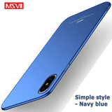 For iPhone X XS XR Case Cover MSVII Silm Case For Apple iphone XS Max Coque Ultra Thin PC Cover For iPhone XR Case For iPhonex - app80
