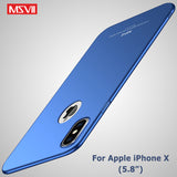 For iPhone X XS XR Case Cover MSVII Silm Case For Apple iphone XS Max Coque Ultra Thin PC Cover For iPhone XR Case For iPhonex - app80