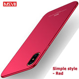 For iPhone X XS XR Case Cover MSVII Silm Case For Apple iphone XS Max Coque Ultra Thin PC Cover For iPhone XR Case For iPhonex - app80