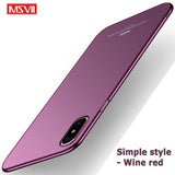 For iPhone X XS XR Case Cover MSVII Silm Case For Apple iphone XS Max Coque Ultra Thin PC Cover For iPhone XR Case For iPhonex - app80