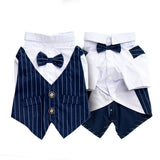 Formal Dog Clothes Wedding Pet Dog Suit Costume Pet Tuxedo Clothes For Small Medium Dogs Pug French Bulldog Bow Tie Dogs Clothes