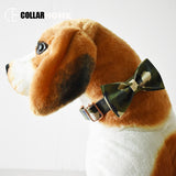 Free engrave ID nylon adjustable dog collar leash set with bow tie for big small dogs fabric collar Christmas decorative gifts