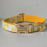 Free engrave Nylon personalized banana design bowknot dog collar leash with bow tie traction rope for small big dogs pet collar