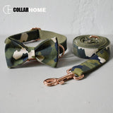 Free engrave bow dog collar customized metal buckle big small dog collar pet rope accessory factory price Christmas decorations