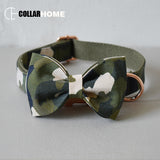 Free engrave bow dog collar customized metal buckle big small dog collar pet rope accessory factory price Christmas decorations