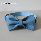 Free engrave dog collar leash djustable pet necklace harness christmas decorations with bow tie puppy pet straps factory price