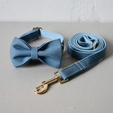 Free engrave dog collar leash djustable pet necklace harness christmas decorations with bow tie puppy pet straps factory price