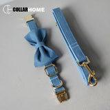 Free engrave dog collar leash djustable pet necklace harness christmas decorations with bow tie puppy pet straps factory price