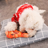Funny Food Simulation Dog Chew ToysThick Canvas Pet Plush Toy Pet Play Chew Squeaky French Chihuahua Dog Toys dog teeth cleaning