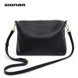 GIONAR Women Shoulder Bag Genuine Leather Purses And Handbags Daily Black Crossbody Bags for Women Designer Luxury Messenger Bag