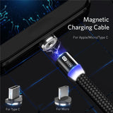 GTWIN 3m Magnetic Micro Type C USB Cable Fast Charging Cable Magnetic Charge Data Charge USB Cable For iPhone Redmi note 7 - app80