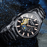 GUANQIN 2019 business watch men Automatic Luminous clock men Tourbillon waterproof Mechanical watch top brand relogio masculino