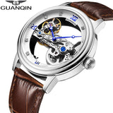 GUANQIN 2019 men watches top brand luxury Automatic Luminous clock men Tourbillon waterproof gold Mechanical relogio masculino