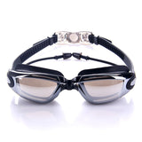 Gafas de natación profesionales de silicona 2019, gafas de natación UV antiniebla con tapones para los oídos para hombres y mujeres, gafas para deportes acuáticos