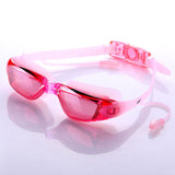 Gafas de natación profesionales de silicona 2019, gafas de natación UV antiniebla con tapones para los oídos para hombres y mujeres, gafas para deportes acuáticos